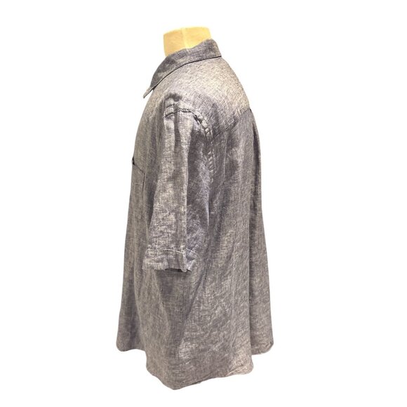 Paul Costelloe Living Regular Fit Mens Short Sleeve Button-Up Shirt Blue - Picture 3 of 11